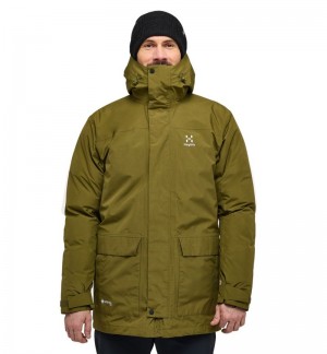 Men's Haglöfs Asp 3-in-1 GTX Parka Windbreaker Olive Green Canada | KG27-953