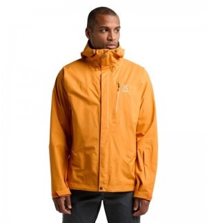 Men's Haglöfs Astral GTX Jacket Windbreaker Yellow Canada | QP82-163