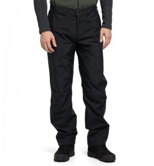 Men's Haglöfs Astral GTX Pant Waterproof Trousers Black Canada | ON81-816