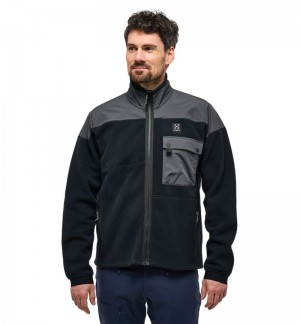 Men's Haglöfs Avesta Hybrid Jacket Fleece Jackets Black Canada | AL86-911