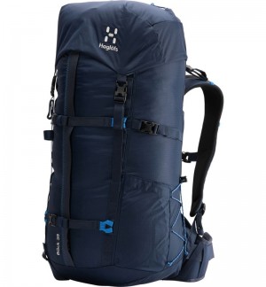 Men's Haglöfs Bäck 38 Hiking Backpacks Blue / Blue Canada | YY74-212