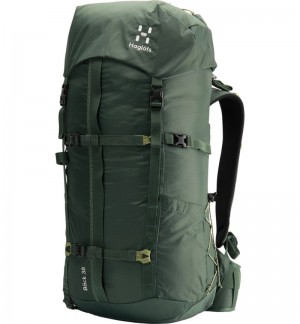 Men's Haglöfs Bäck 38 Hiking Backpacks Green / Green Canada | YT78-497