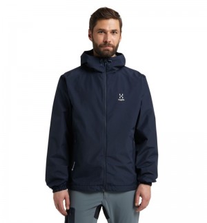 Men's Haglöfs Betula GTX Jacket Windbreaker Blue Canada | MP03-975