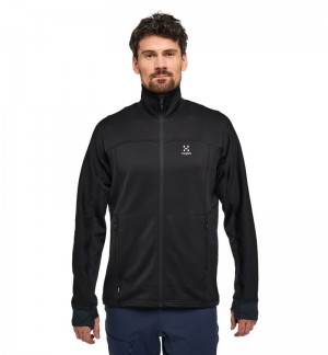 Men's Haglöfs Betula Jacket Fleece Jackets Black Canada | OG72-587