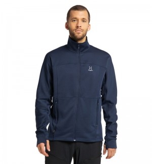 Men's Haglöfs Betula Jacket Fleece Jackets Blue Canada | SL79-309