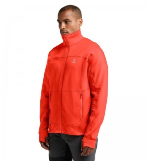 Men's Haglöfs Betula Jacket Fleece Jackets Habanero Canada | YN35-545