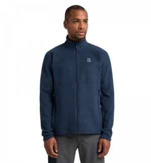 Men's Haglöfs Buteo Mid Jacket Fleece Jackets Blue Canada | NT27-789