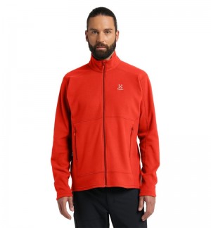 Men's Haglöfs Buteo Mid Jacket Fleece Jackets Habanero Canada | LM39-667