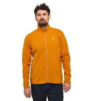 Men's Haglöfs Buteo Mid Jacket Fleece Jackets Yellow Canada | DM90-166