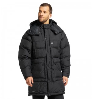 Men's Haglöfs Floda Mimic Parka Insulated Jackets Black Canada | YM98-927