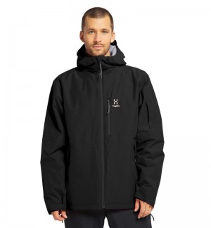 Men's Haglöfs Gondol Insulated Jacket Waterproof Jackets & Raincoats Black Canada | YC00-521