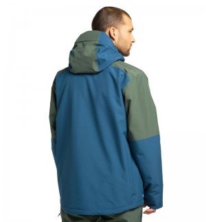 Men's Haglöfs Gondol Insulated Jacket Waterproof Jackets & Raincoats Dark Ocean / Green Canada | XK95-884