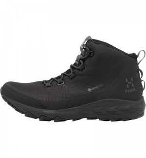 Men's Haglöfs Haglöfs L.I.M FH GTX Mid Hiking Shoes Black / Magnetite Canada | VW66-784