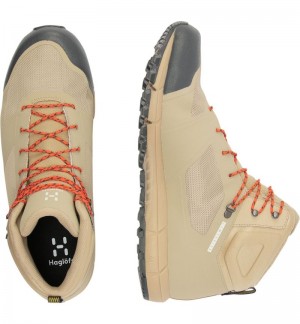 Men's Haglöfs Haglöfs L.I.M Proof Mid Hiking Shoes Beige / Orange Canada | AT73-128