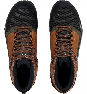 Men's Haglöfs Haglöfs Skuta Proof Mid Hiking Shoes Brown / Deep Woods Canada | DZ80-393