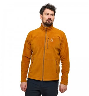 Men's Haglöfs Kaise Mid Jacket Fleece Jackets Golden Brown Canada | DS54-599