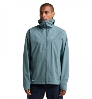 Men's Haglöfs Korp Proof Jacket Windbreaker Blue Canada | RB54-560