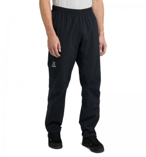 Men's Haglöfs Korp Proof Pant Waterproof Trousers Black Canada | ME90-045