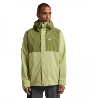 Men's Haglöfs Koyal Proof Jacket Windbreaker Green / Olive Green Canada | VH64-707