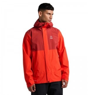 Men's Haglöfs Koyal Proof Jacket Windbreaker Habanero Canada | OZ40-972