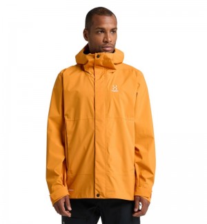 Men's Haglöfs Koyal Proof Jacket Windbreaker Yellow Canada | OD11-773