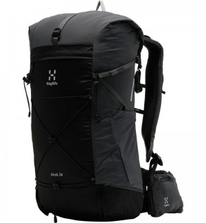 Men's Haglöfs L.I.M Airak 24 Hiking Backpacks Black / Magnetite Canada | HD17-129