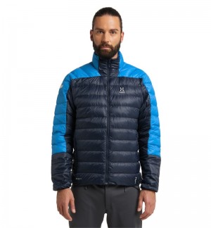 Men's Haglöfs L.I.M Down Jacket Insulated Jackets Blue / Blue Canada | DA51-454