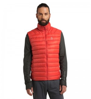 Men's Haglöfs L.I.M Down Vest Insulated Jackets Habanero Canada | NZ78-548