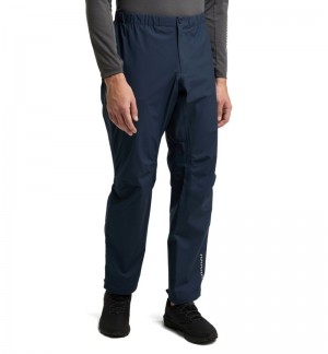 Men's Haglöfs L.I.M GTX Pant Waterproof Trousers Blue Canada | XB15-687