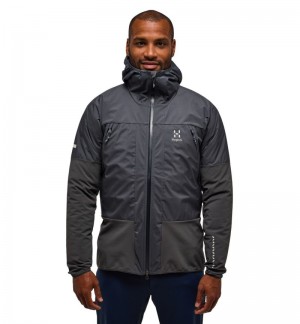 Men's Haglöfs L.I.M Hybrid Touring Hood Windbreaker Magnetite Canada | YY56-646