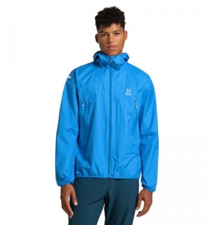 Men's Haglöfs L.I.M Proof Jacket Windbreaker Blue Canada | GS29-718