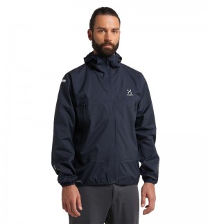 Men's Haglöfs L.I.M Proof Jacket Windbreaker Blue Canada | EZ29-714