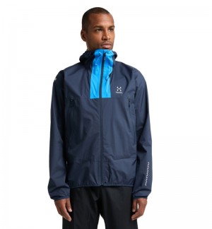 Men's Haglöfs L.I.M Proof Jacket Windbreaker Blue / Blue Canada | DJ45-228