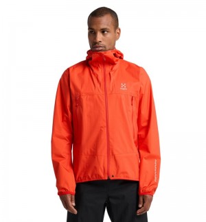 Men's Haglöfs L.I.M Proof Jacket Windbreaker Habanero Canada | TF74-769