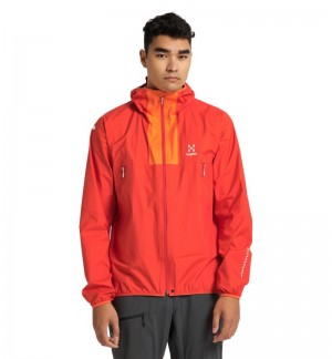 Men's Haglöfs L.I.M Proof Jacket Windbreaker Habanero / Orange Canada | SS10-209