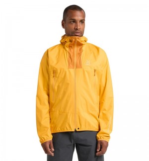 Men's Haglöfs L.I.M Proof Jacket Windbreaker Yellow / Yellow Canada | CH05-994