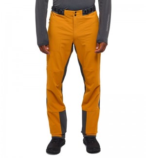 Men's Haglöfs L.I.M Quiver Pant Softshell Trousers Yellow / Magnetite Canada | VP75-978