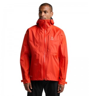 Men's Haglöfs L.I.M Rugged GTX Jacket Windbreaker Habanero Canada | CZ21-191