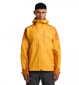 Men's Haglöfs L.I.M Rugged GTX Jacket Windbreaker Yellow / Yellow Canada | BU06-264