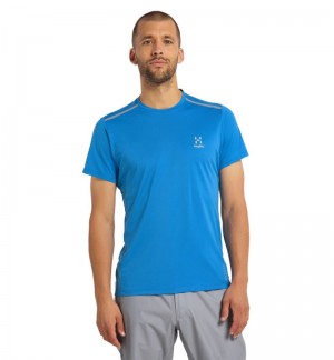 Men's Haglöfs L.I.M Tech Tee T Shirts Blue Canada | MJ26-558