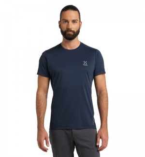 Men's Haglöfs L.I.M Tech Tee T Shirts Blue Canada | DX27-888