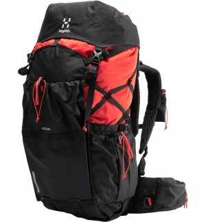 Men's Haglöfs L.I.M ZT Q 55 Backpacks Black / Red Canada | IU17-655