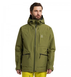 Men's Haglöfs Lumi Insulated Jacket Windbreaker Olive Green Canada | GI72-008