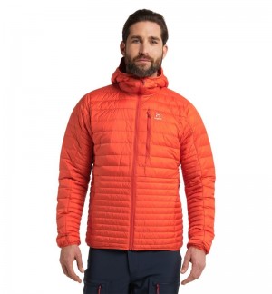 Men's Haglöfs Micro Nordic Down Hood Insulated Jackets Habanero Canada | ND41-604