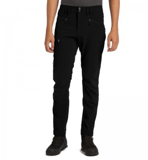 Men's Haglöfs Mid Slim Pant Hiking Trousers Black Canada | FL73-363