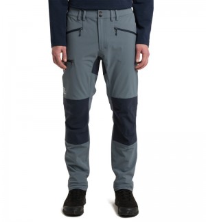 Men's Haglöfs Mid Slim Pant Hiking Trousers Blue / Blue Canada | SY26-559