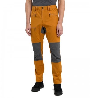 Men's Haglöfs Mid Slim Pant Hiking Trousers Golden Brown / Magnetite Canada | XC02-066