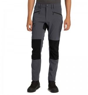 Men's Haglöfs Mid Slim Pant Hiking Trousers Magnetite / Black Canada | MT14-277