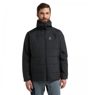 Men's Haglöfs Mimic Silver Hood Insulated Jackets Black Canada | ZN71-002