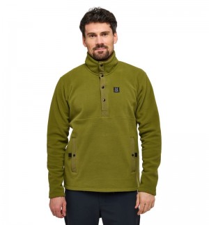 Men's Haglöfs Mora Mid Fleece Jackets Olive Green Canada | EE66-296